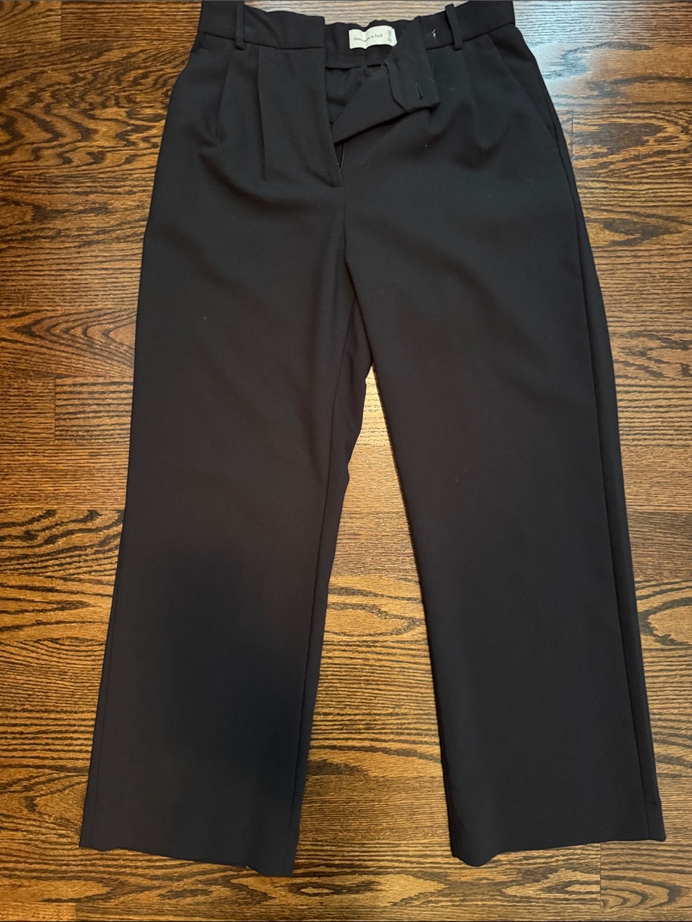 Abercrombie & Fitch Black Wide-Leg Trousers